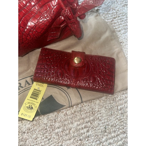 Vintage Brahmin Elouise Rose Satchel and Wallet Set EXCELLENT CONDITION - Picture 2 of 5